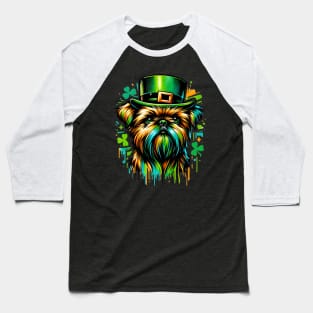 Brussels Griffon Celebrates Vibrant Saint Patrick's Day Baseball T-Shirt